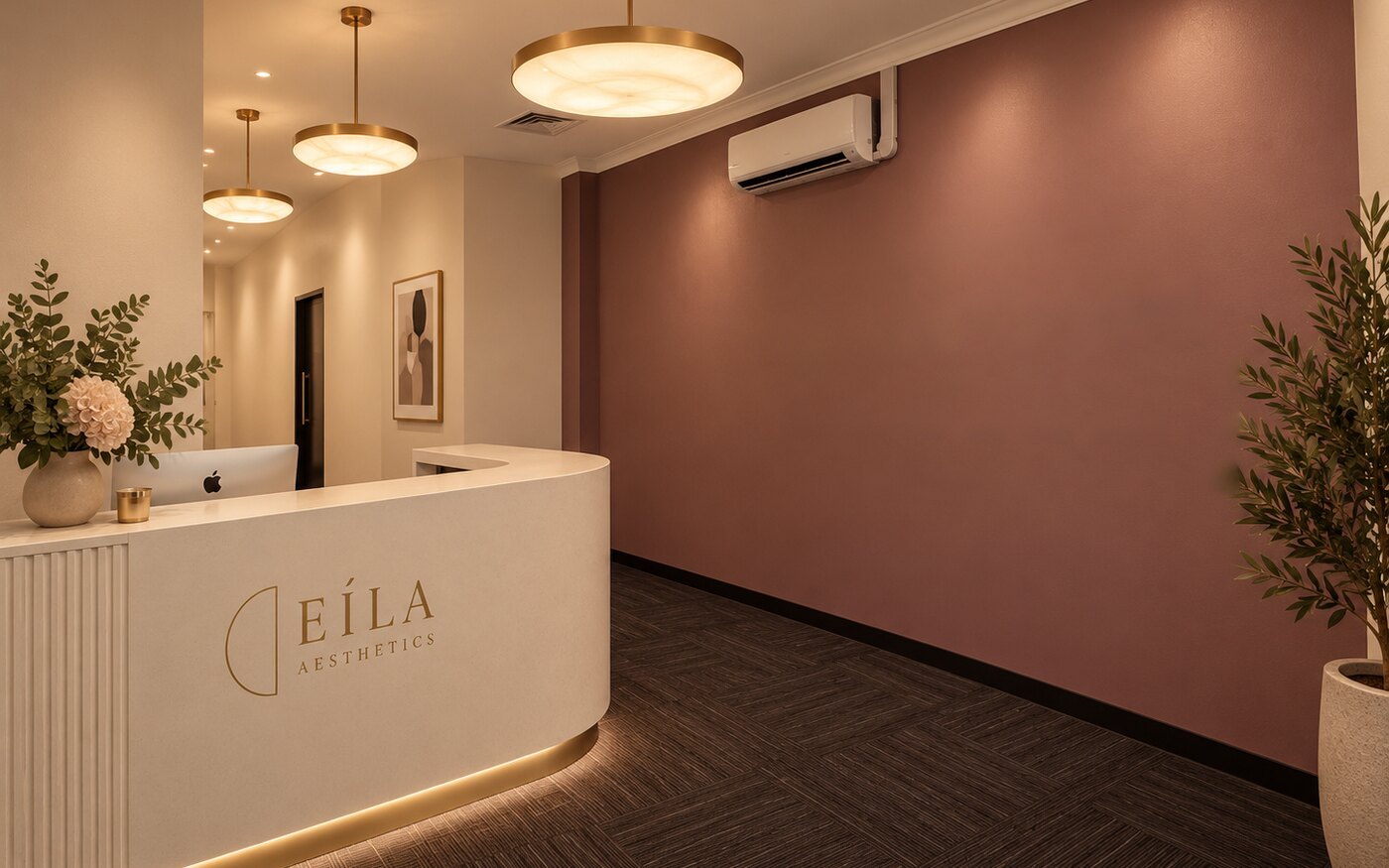 Reception at the Eila Aesthetics Burswood clinic, Perth