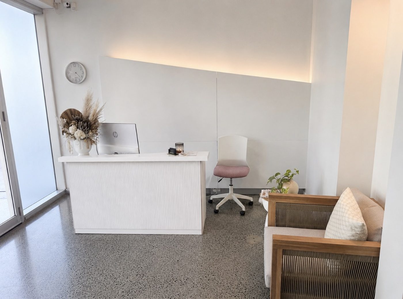 Reception at the Eila Aesthetics Robina clinic